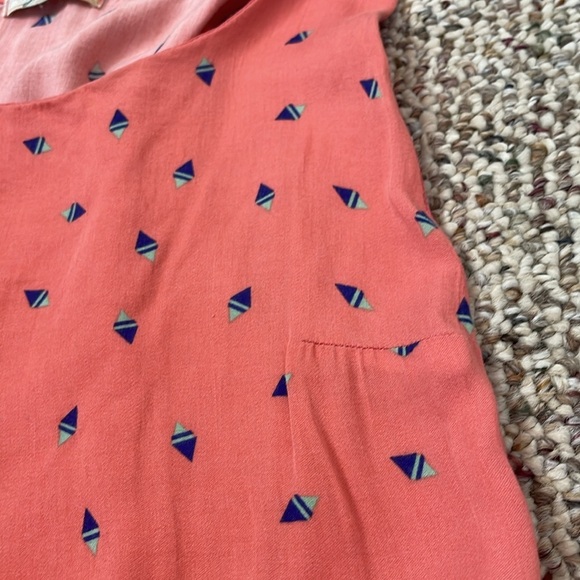 Freebird Coral Sleeveless Rayon Drop Waist Dress with Pattern. Small - Picture 7 of 12